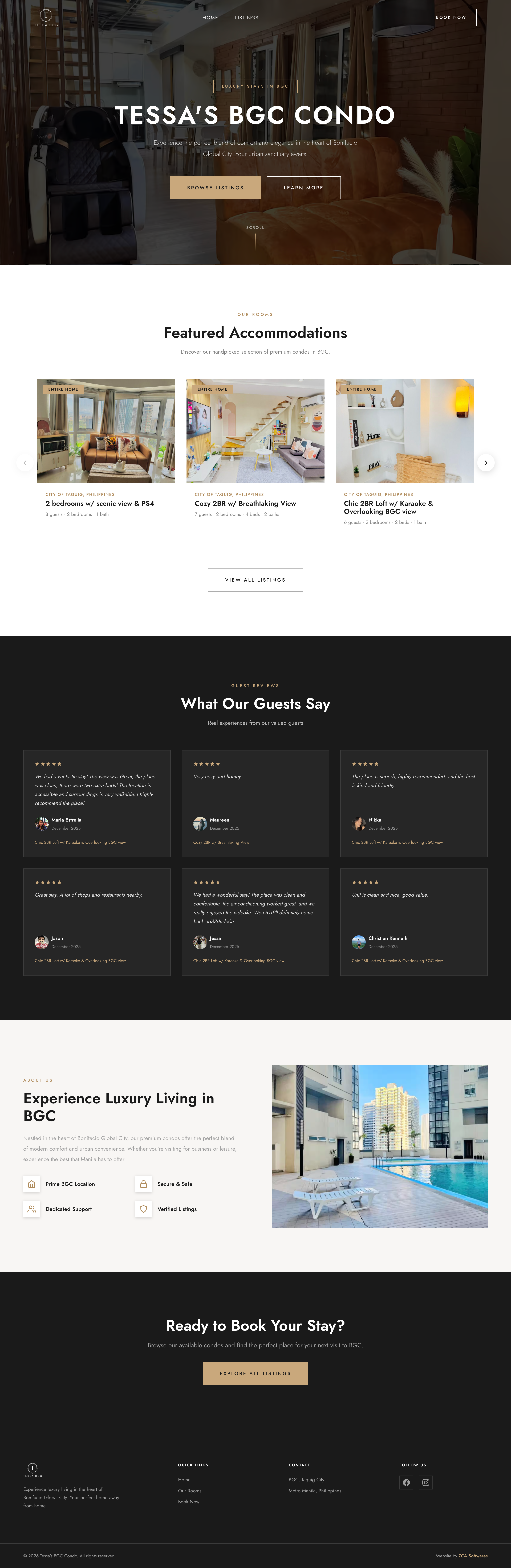 Tessa BGC Condo - Homepage